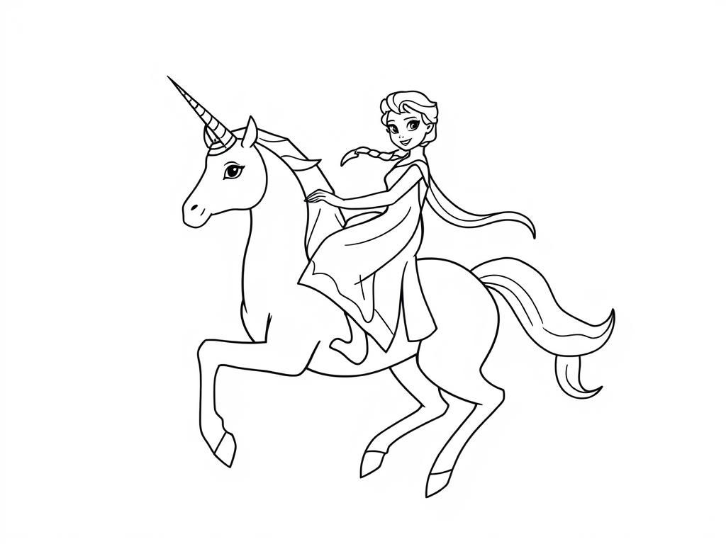 Unicorn Coloring Page for Kids