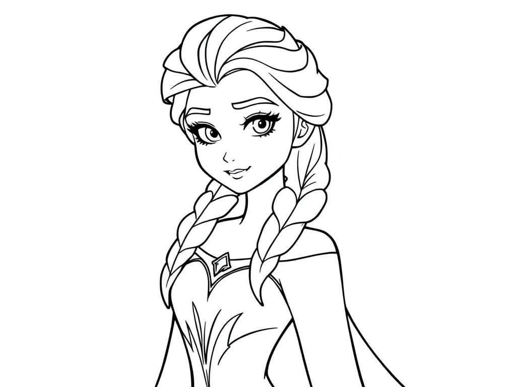 Elsa Frozen Coloring Page
