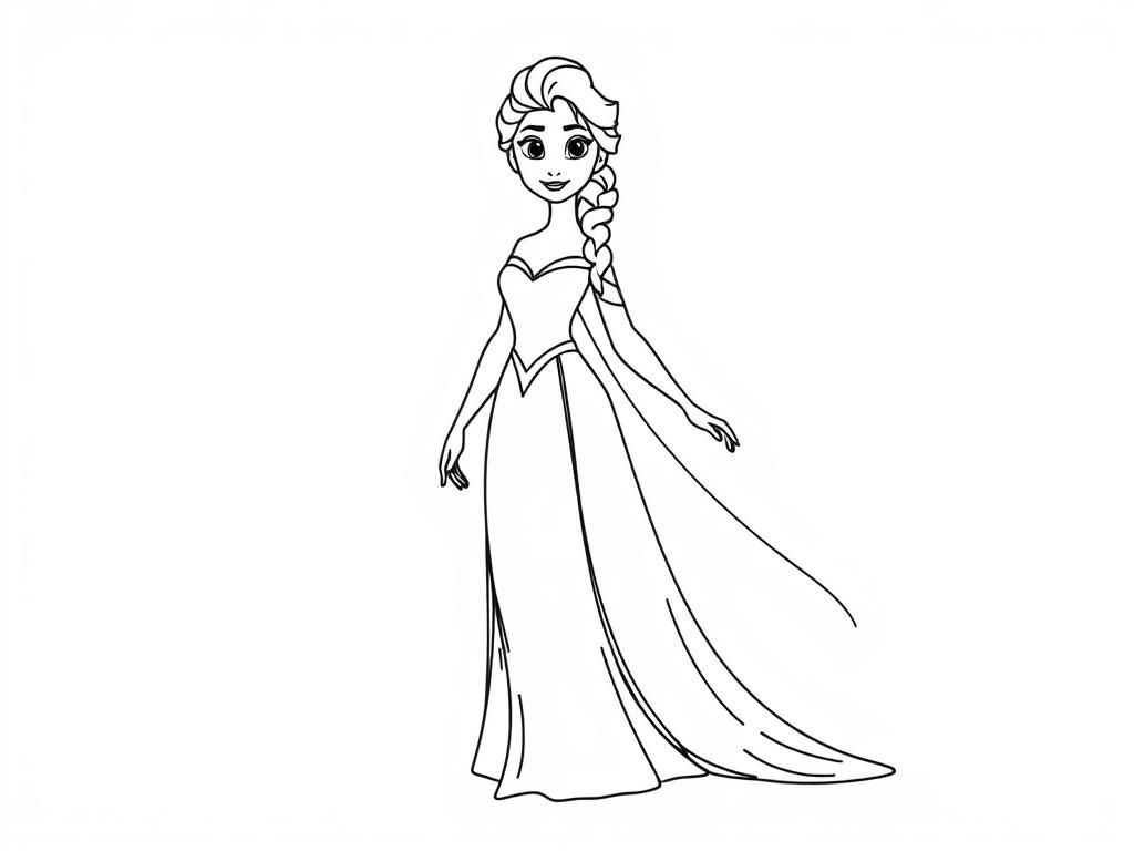 Frozen Elsa Coloring Page