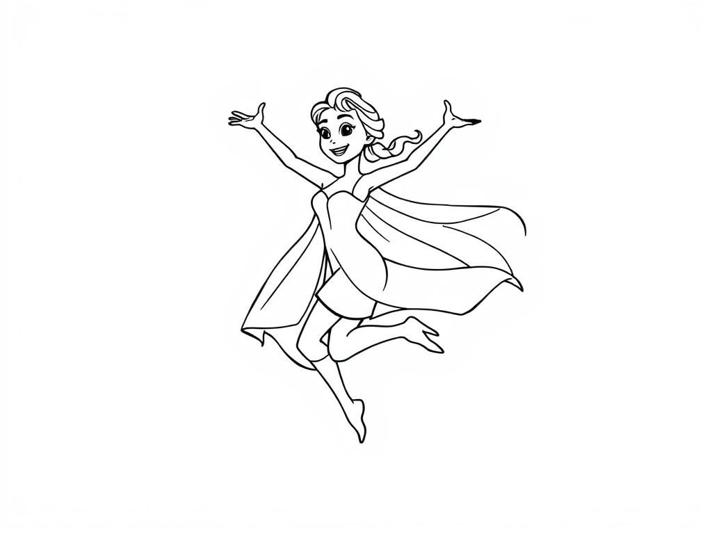 elsa jumping and dancing to song