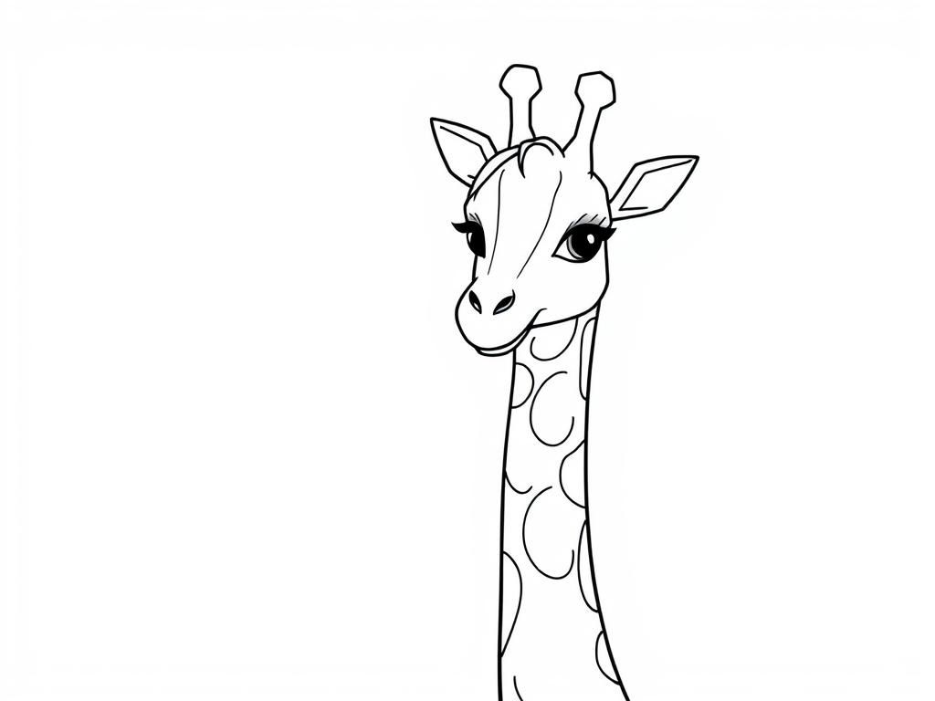 elsa with a giraffe - Free Printable Coloring Page
