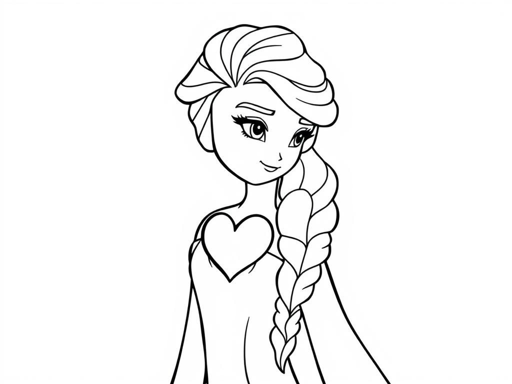 Preview of Elsa with a visible heart