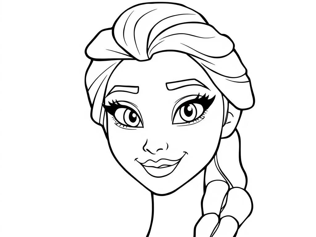 Elsa Frozen Coloring Page