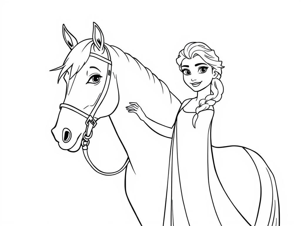 Preview of Elsa with horse