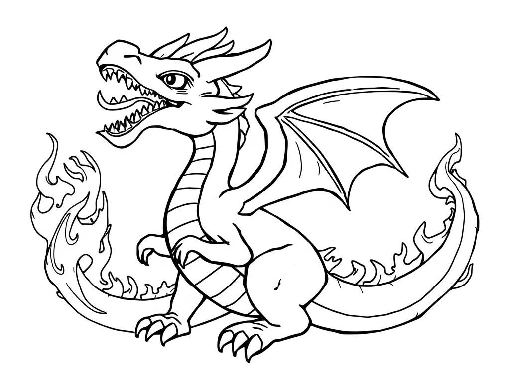 Entngry fire breading dragon