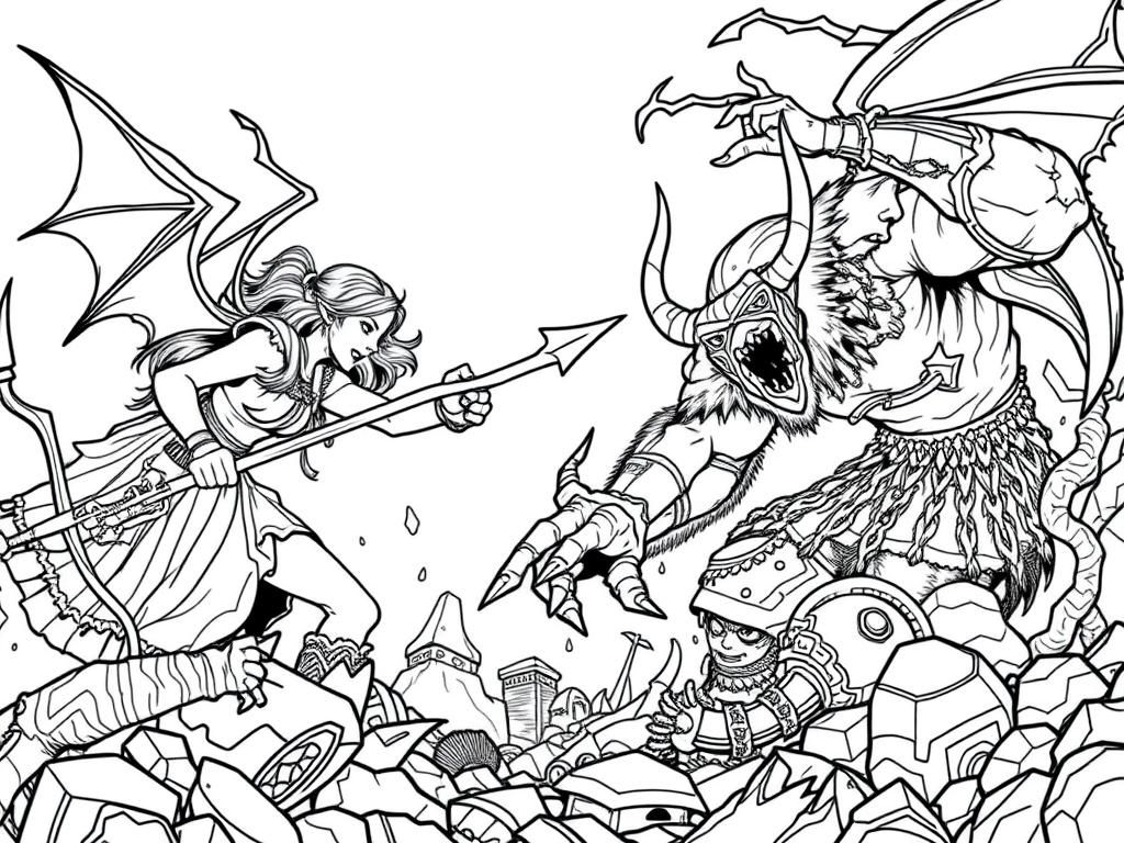 Preview of epic fantasy battle between elves and orcs