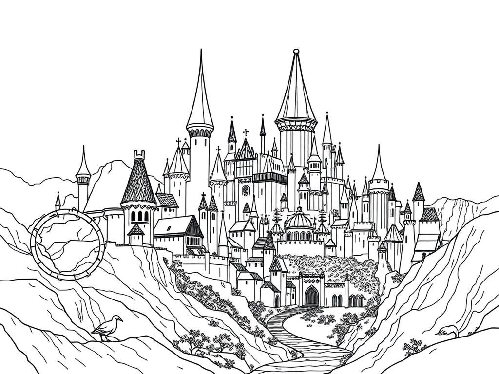 Epic Lord of the Rings Elvish city