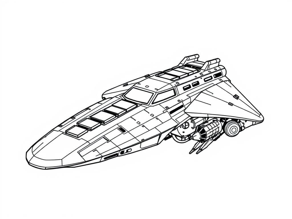 Preview of epic science fiction space ship