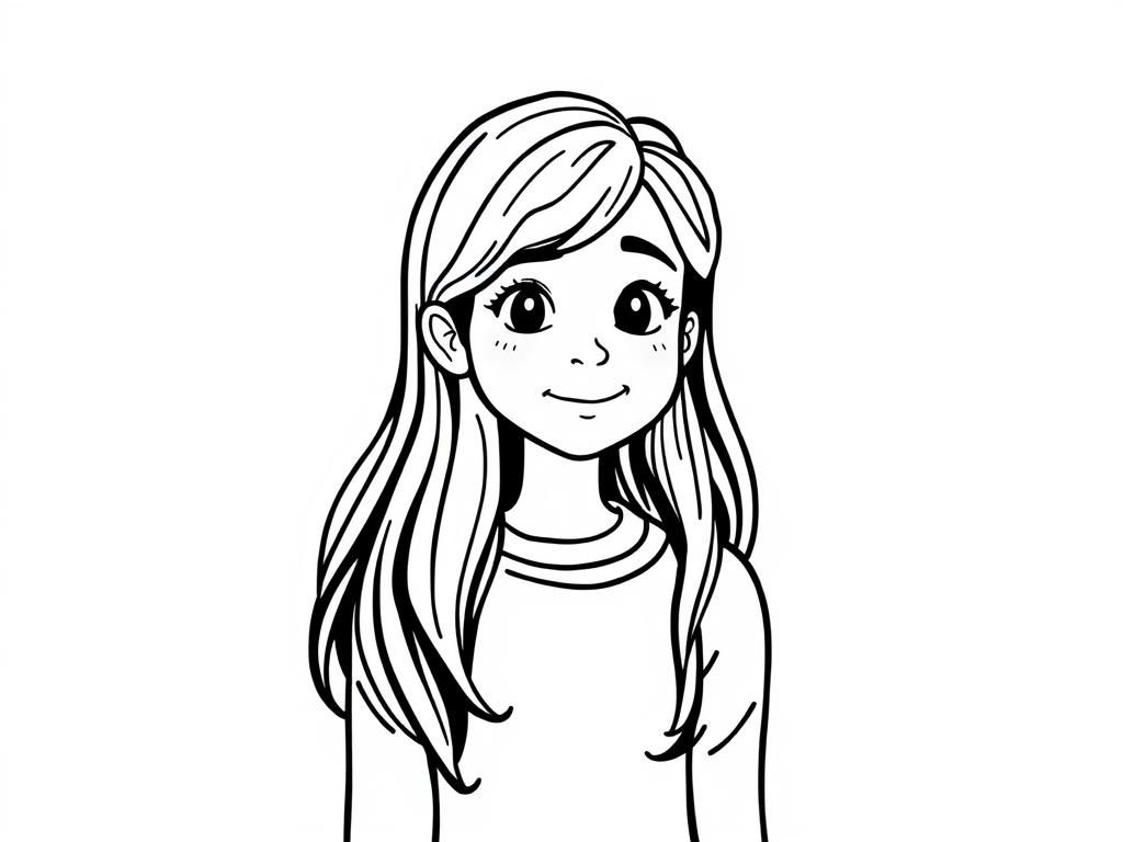 Girl Coloring Page