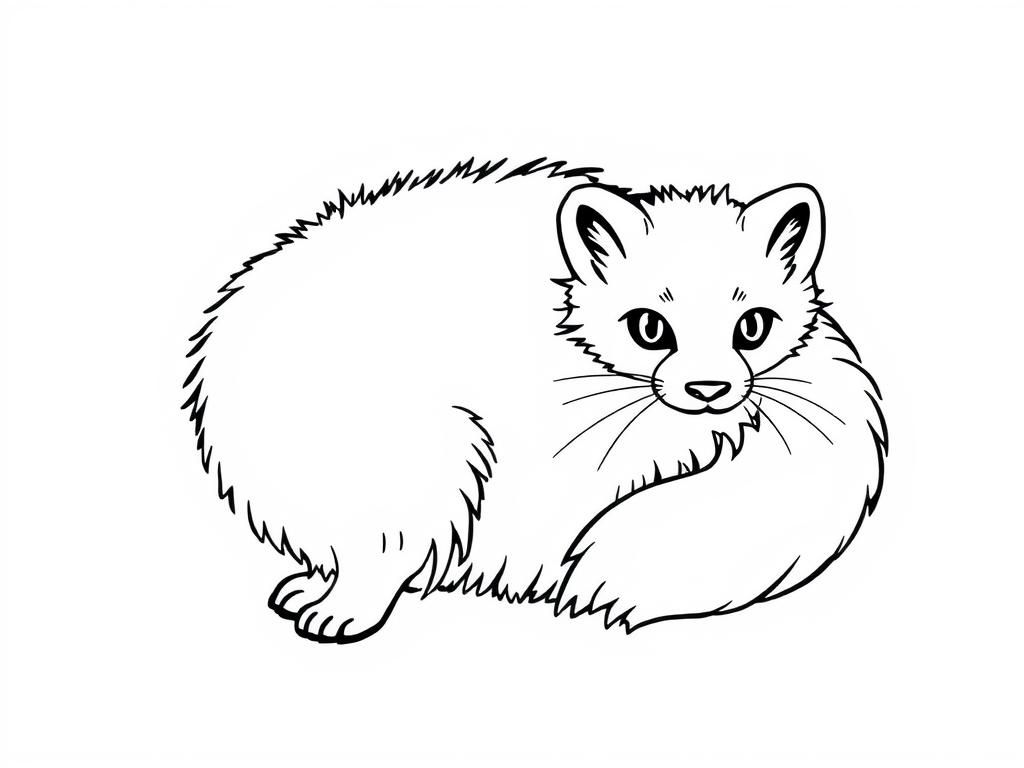 ermine - Free Printable Coloring Page