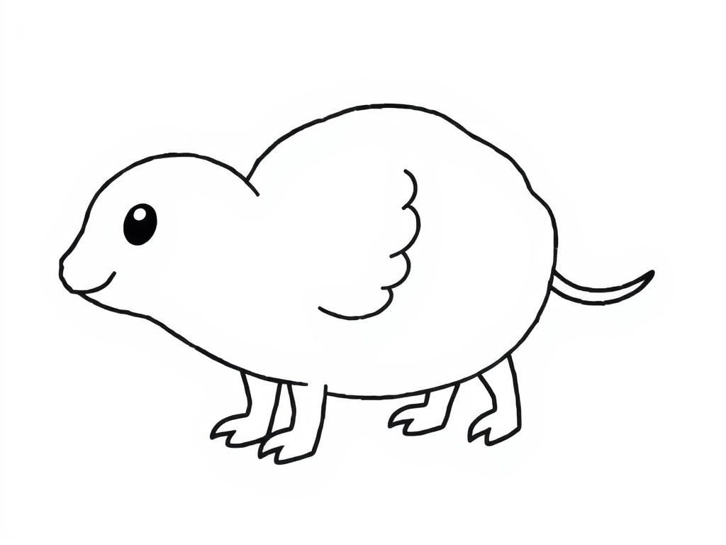 Hamster Coloring Page