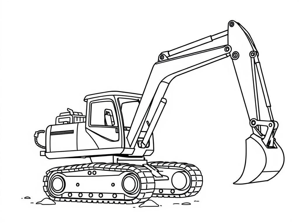 Graafmachine kleurplaat