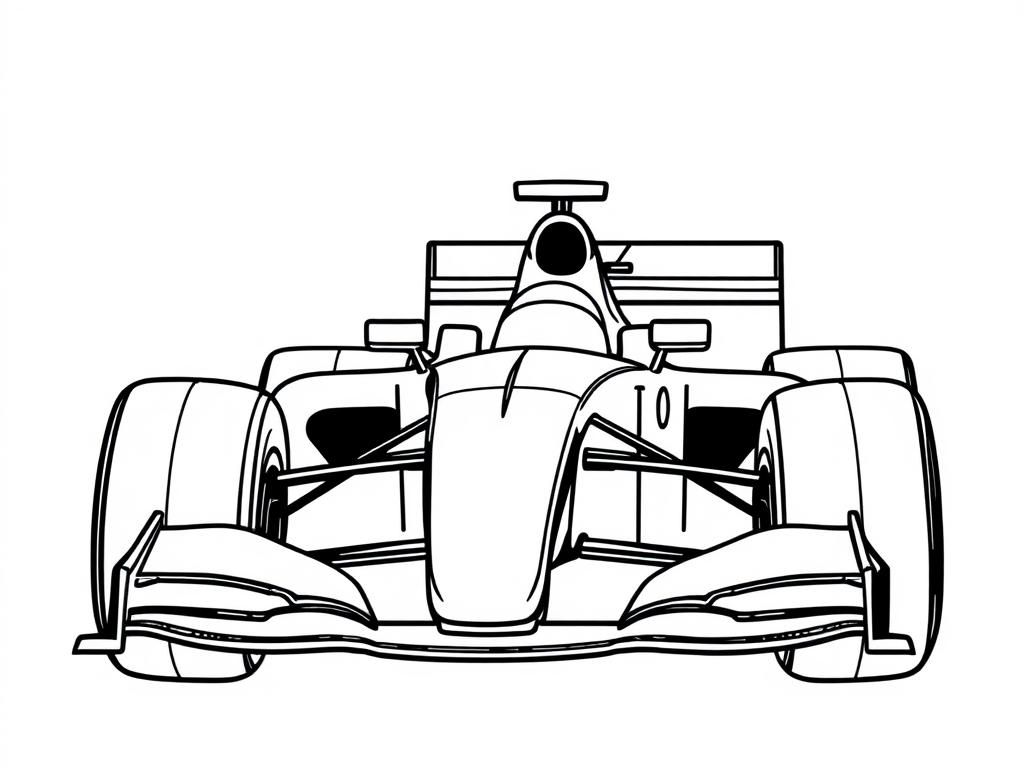 Race Car Coloring Page