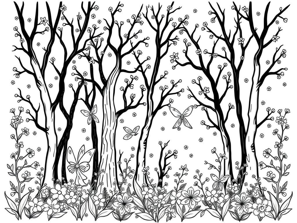 Forest Coloring Page