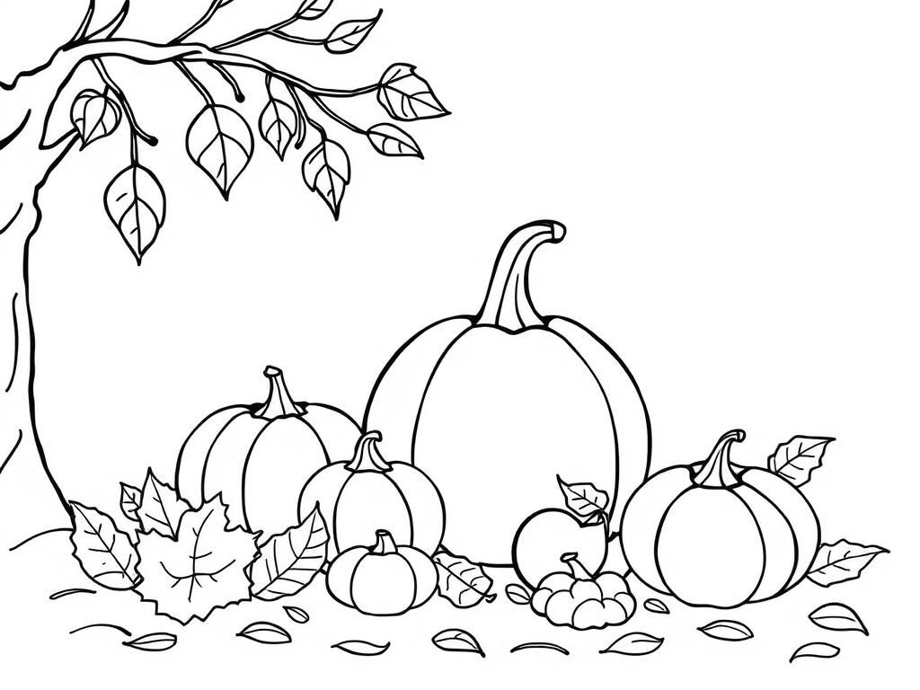 Pumpkins Coloring Page