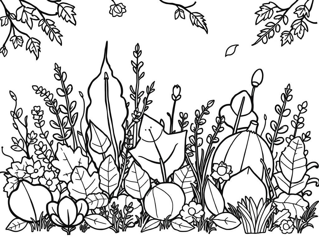 Garden Flowers Coloring Page