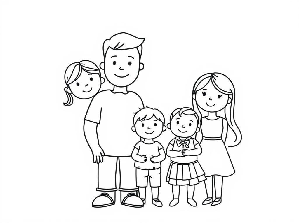 Family Fun Coloring Page