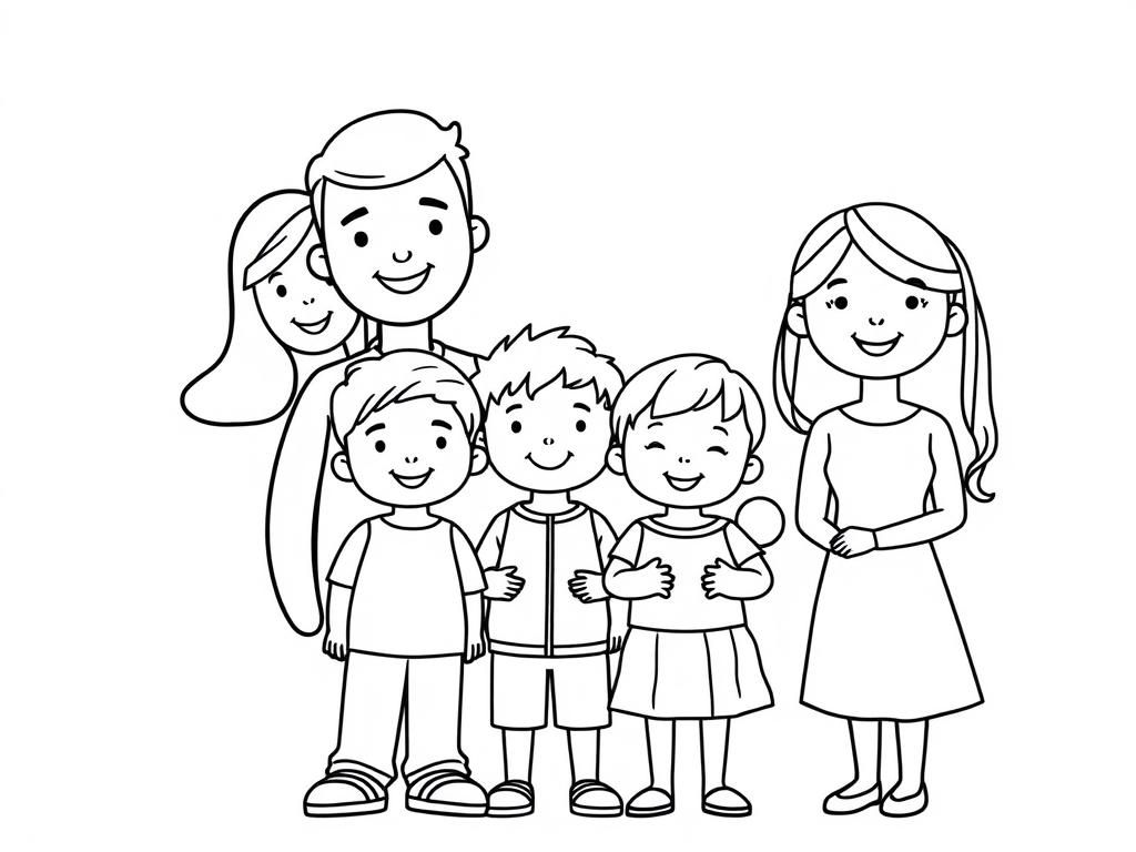 Family Coloring Page