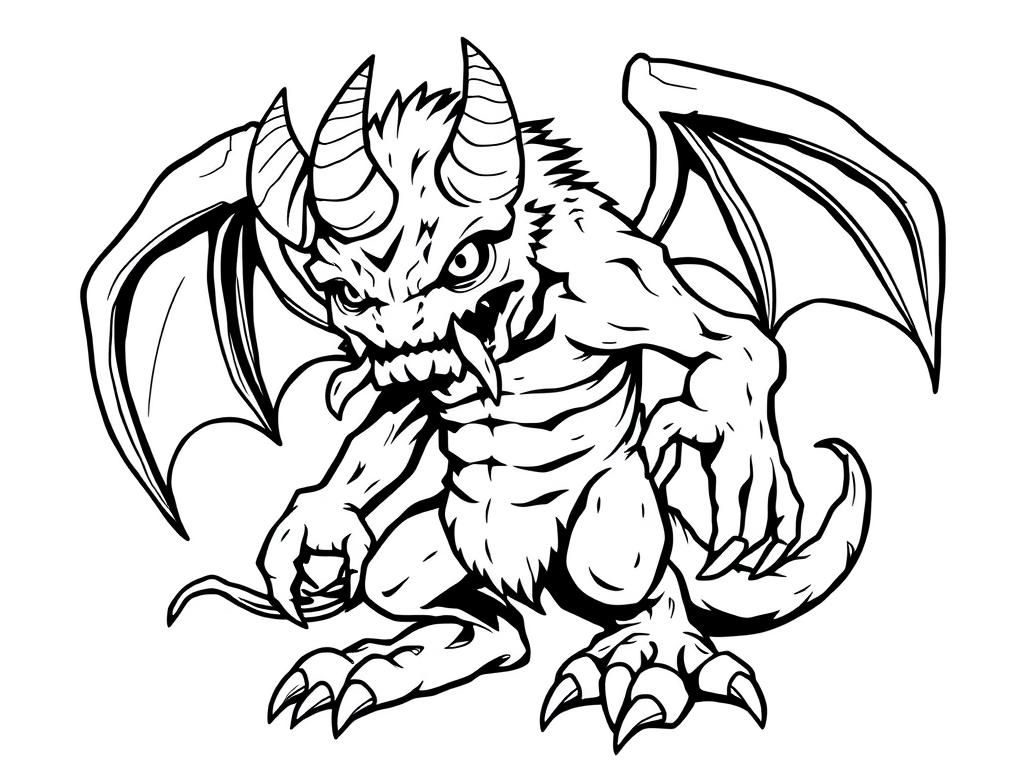Demons Coloring Page