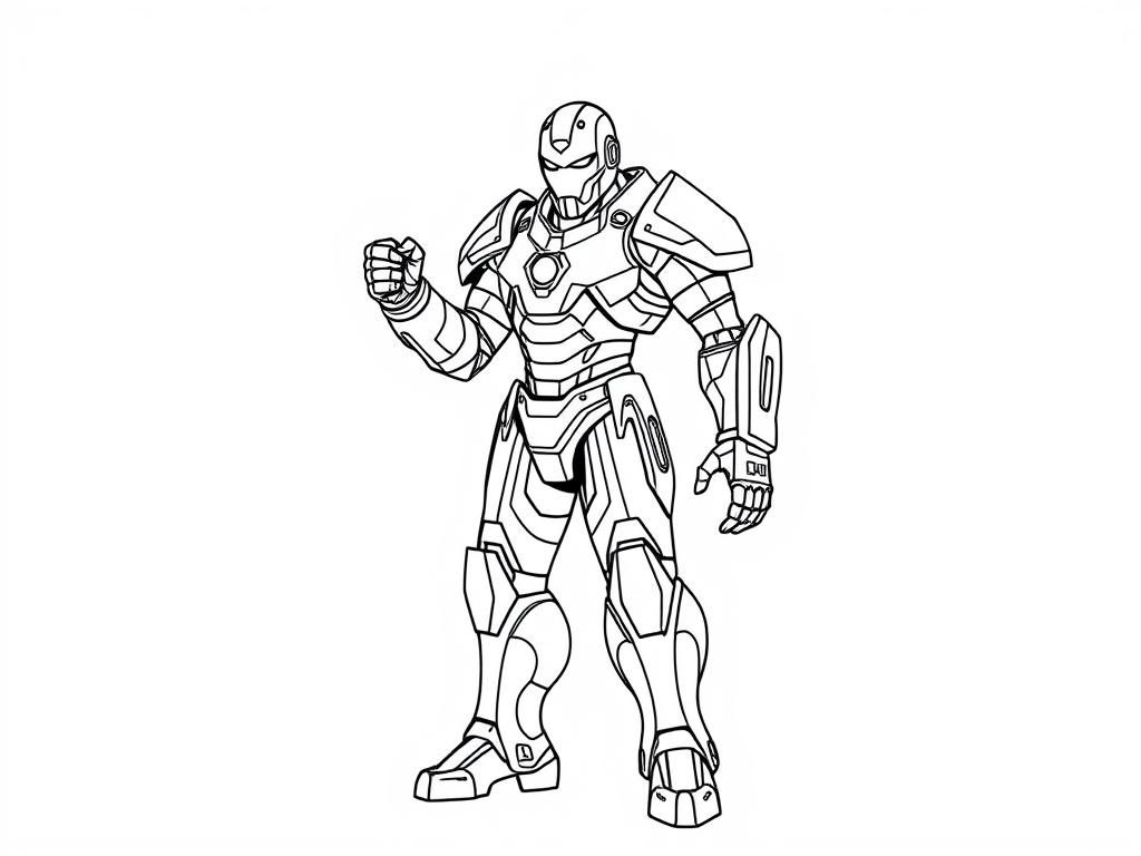 Iron Man Superheroes Coloring Page