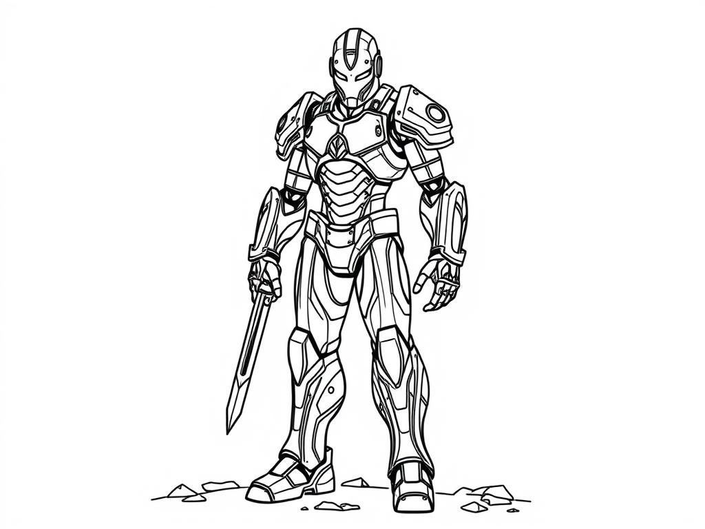 Robot Coloring Page