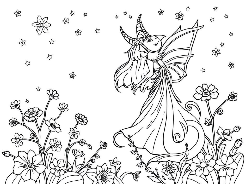 Fantasy magical - Free Printable Coloring Page