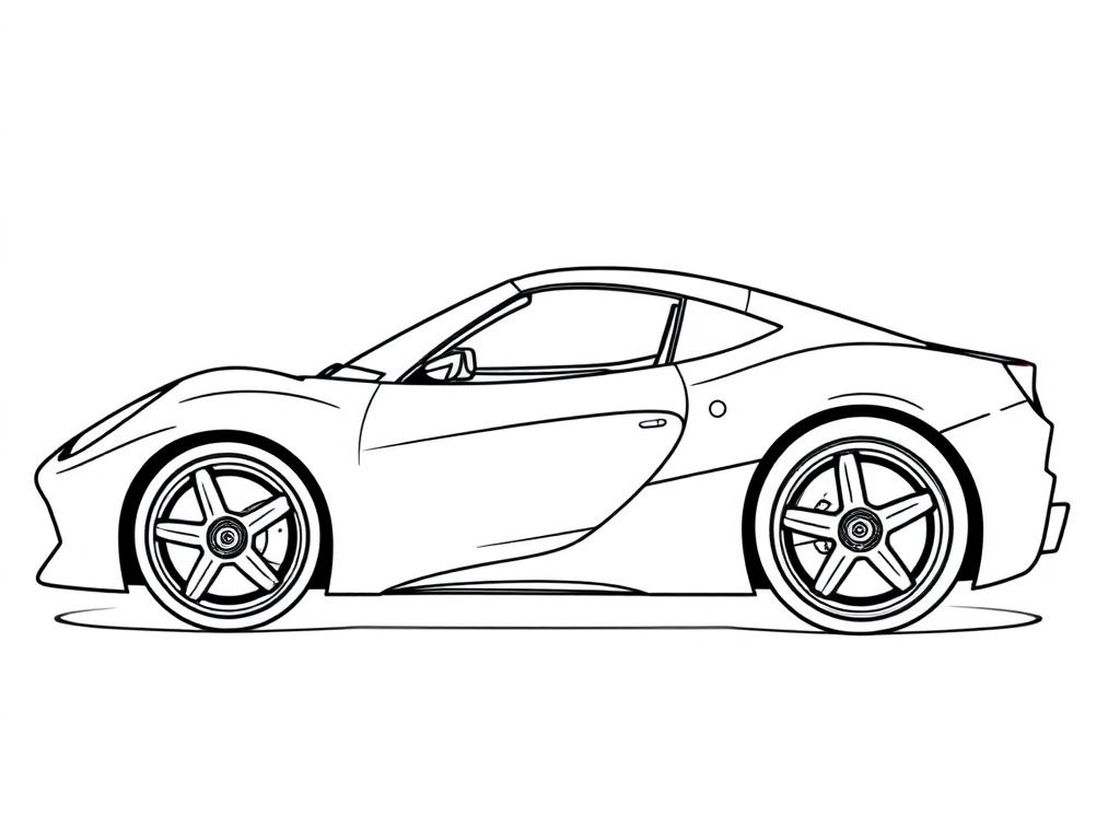 Sports Car Coloring Page