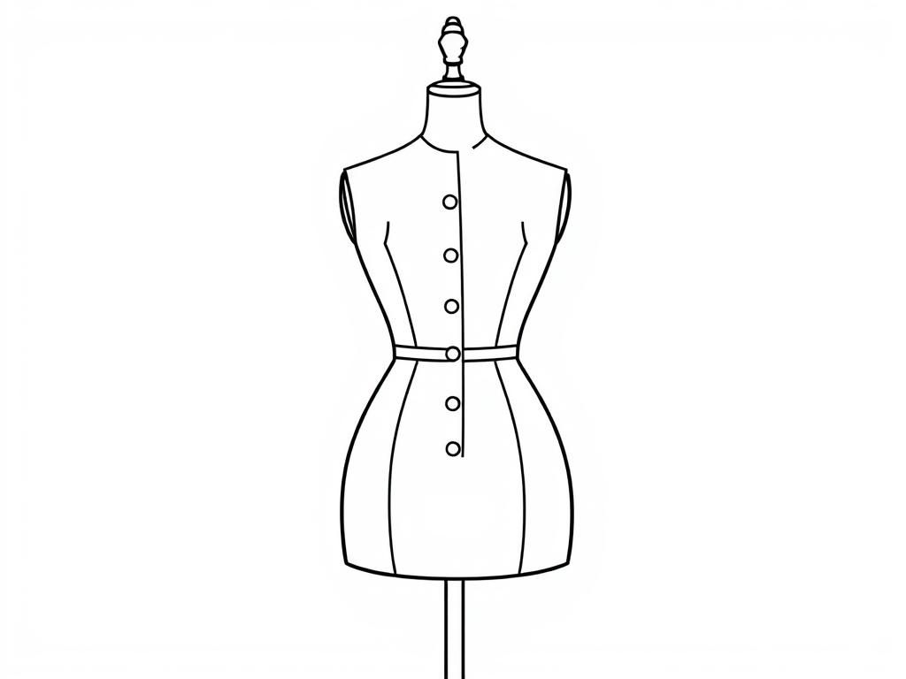 Kleurplaat naaisterspop