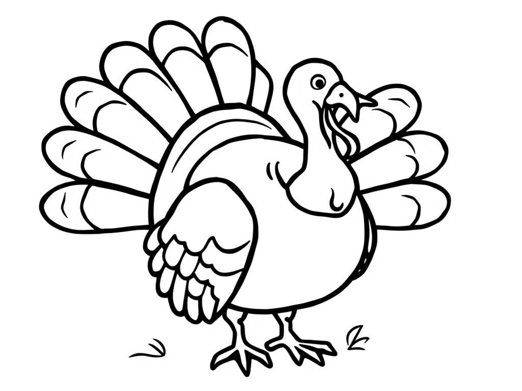 Fat turkey on thanksgiving