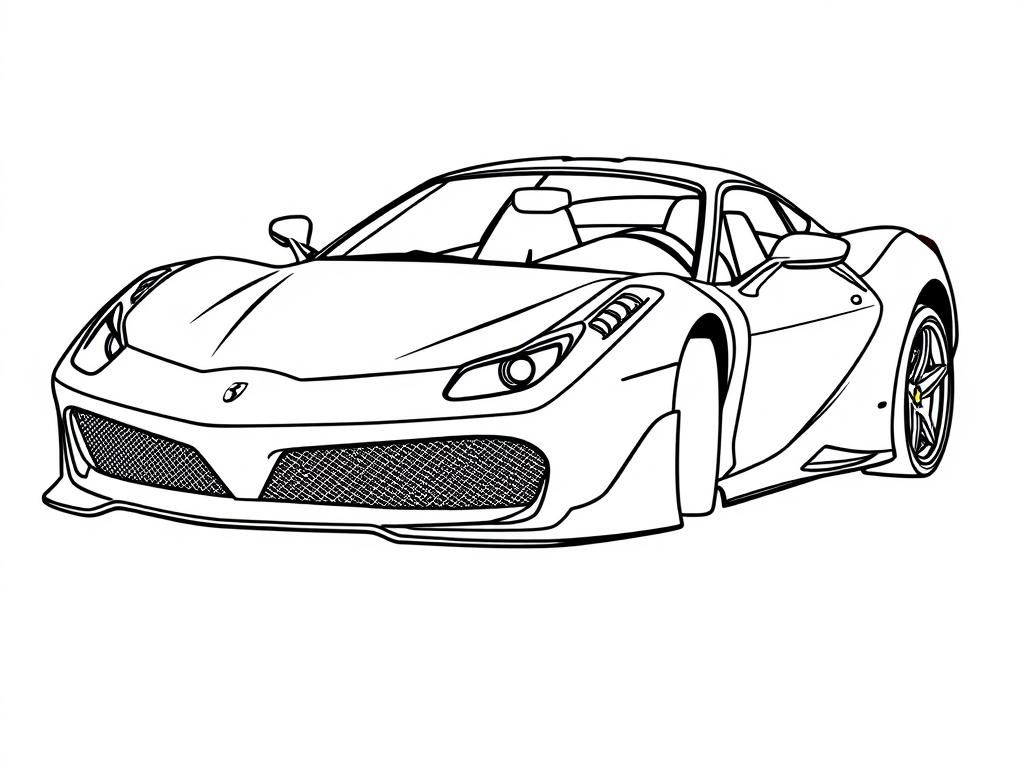 Sports Car Coloring Page