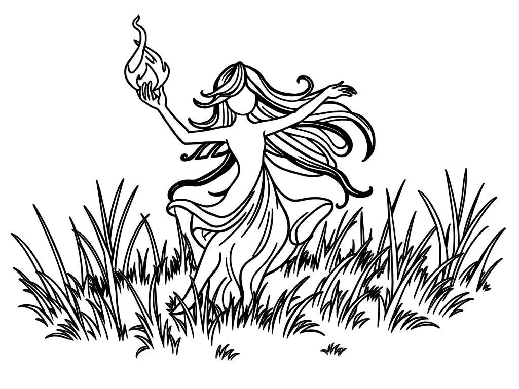 Woman Dancing Coloring Page