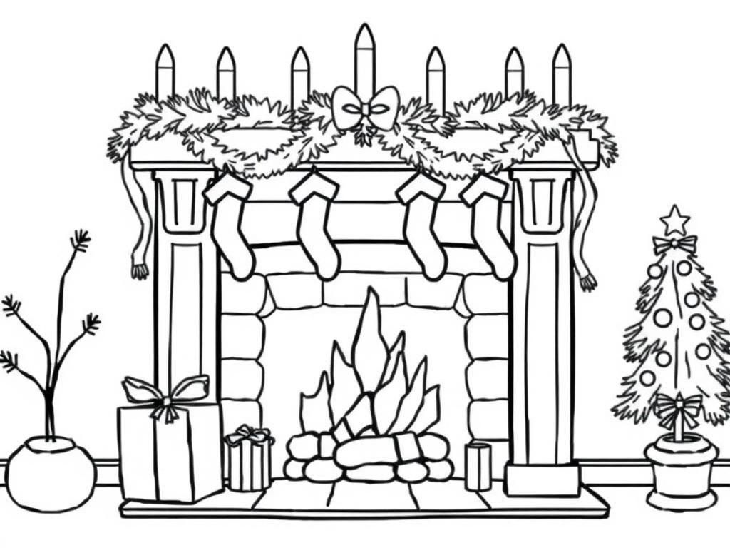 Kleurplaat Kersthaard