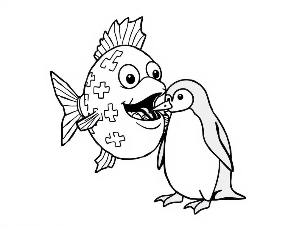 Preview of fish with autism eating a penguin