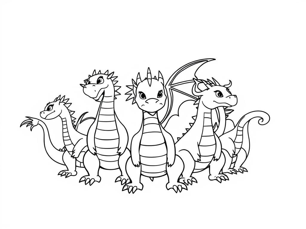 Preview of five dragons