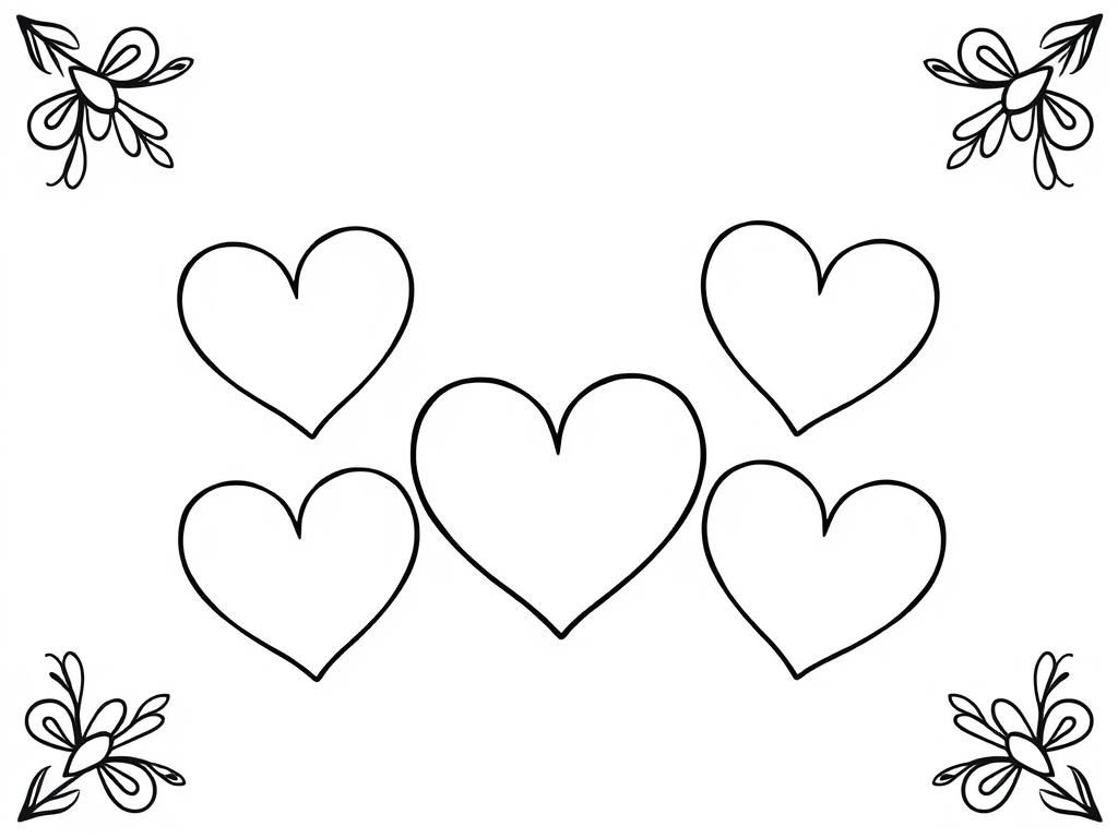 Hearts Coloring Page