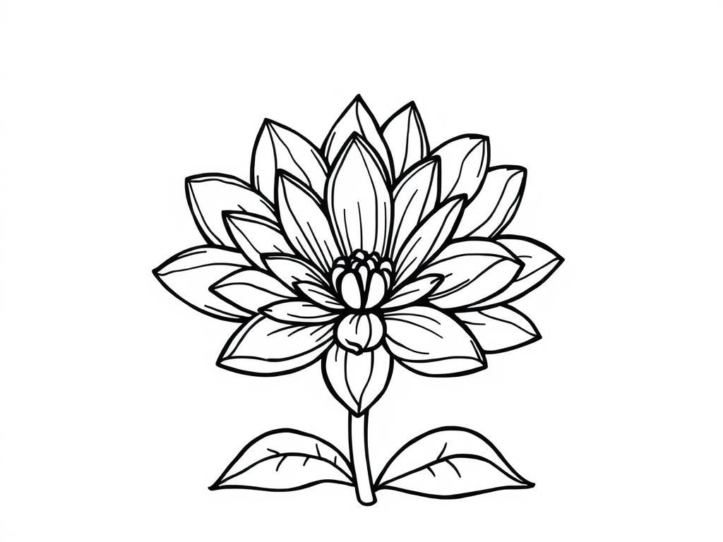 Beautiful Flower Coloring Page