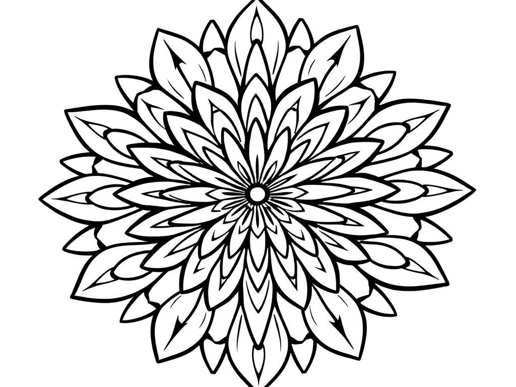 Flower mandala - Free Printable Coloring Page