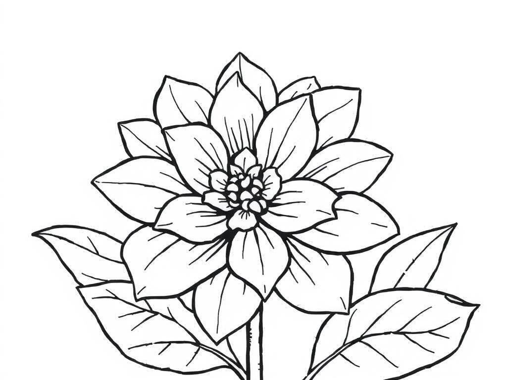 Flower Coloring Page: Relaxing and Creative Fun