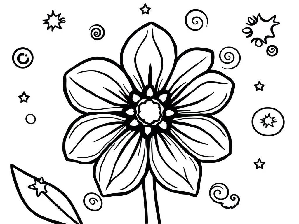 Flower Coloring Page