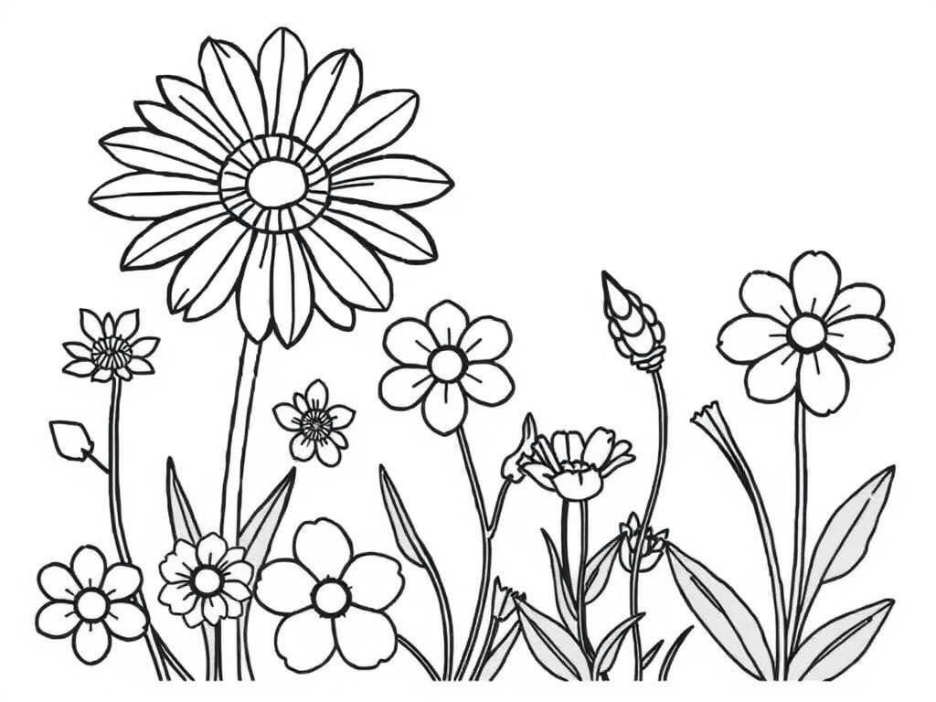 Flowers Coloring Page