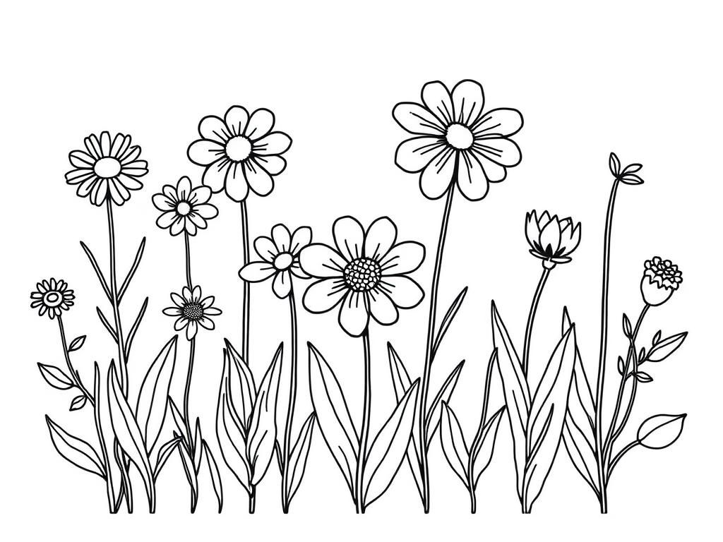Flower Garden Coloring Page
