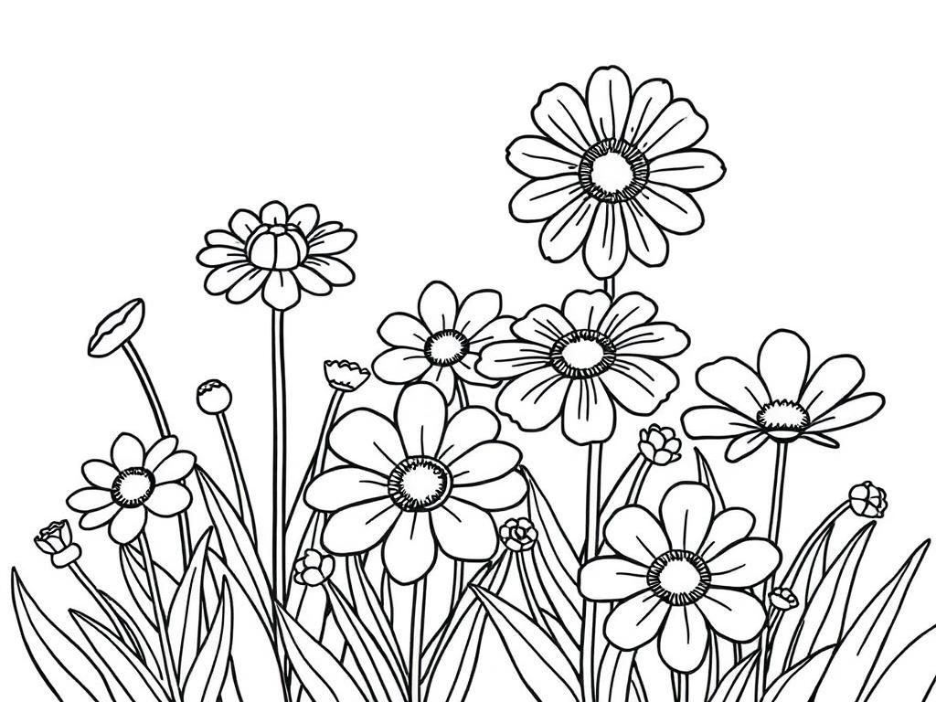 Flower Coloring Page: A Delicate Blooming Experience