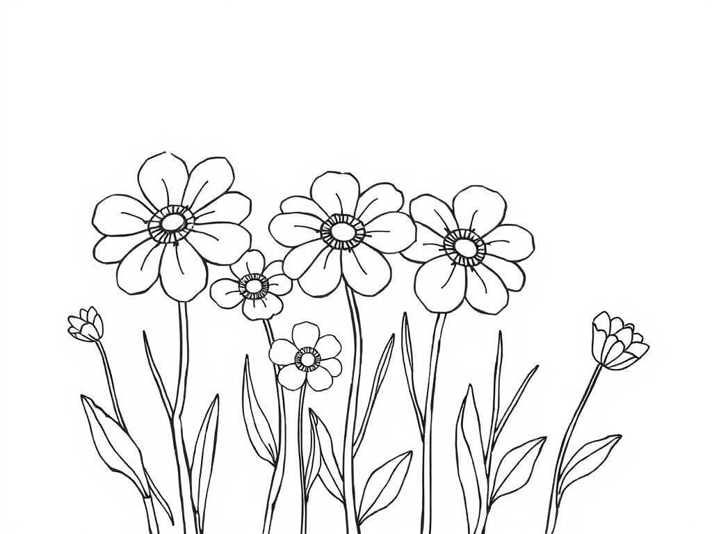 Flowers Coloring Page