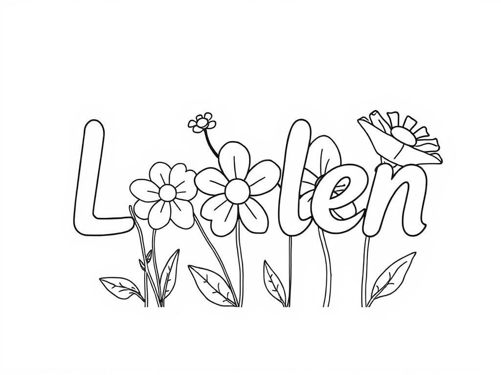 Loten Flower Coloring Page