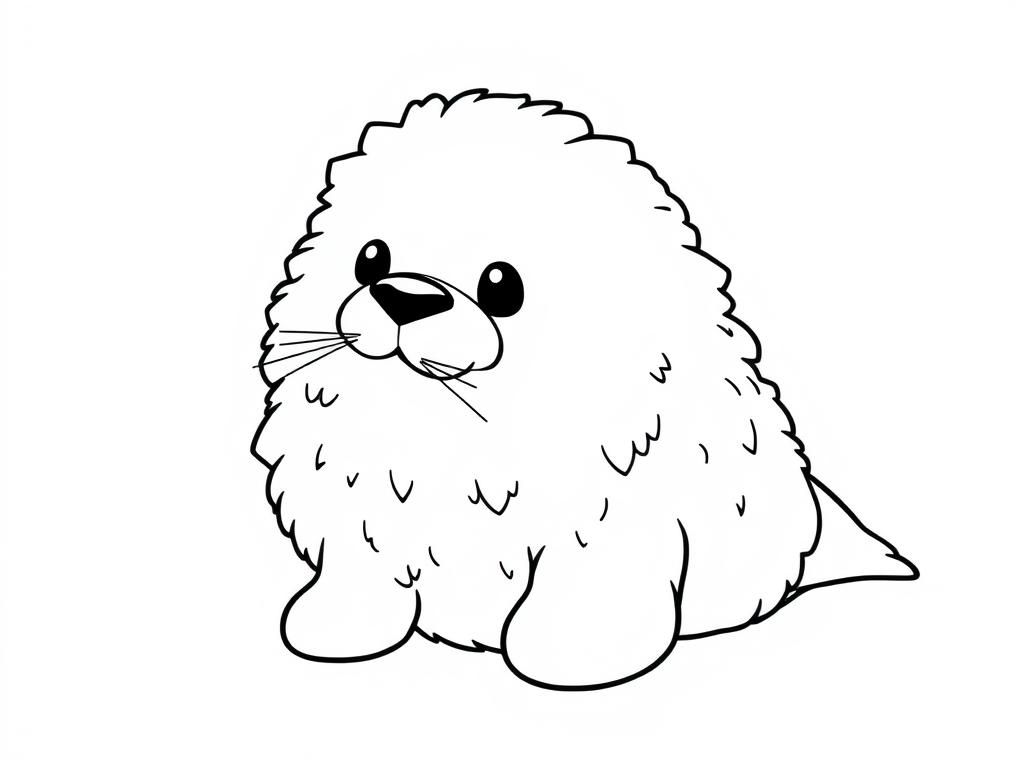 Preview of fluffy realistic seal