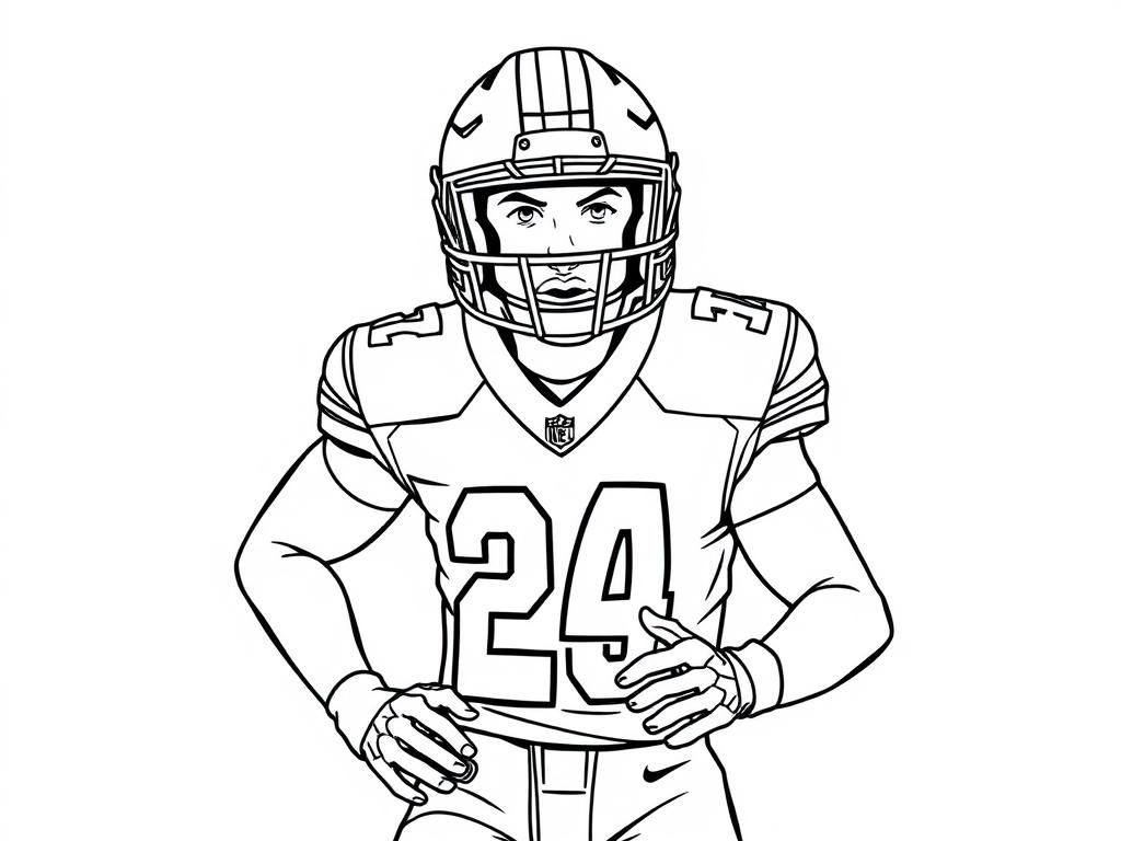 American Football Player Coloring Page