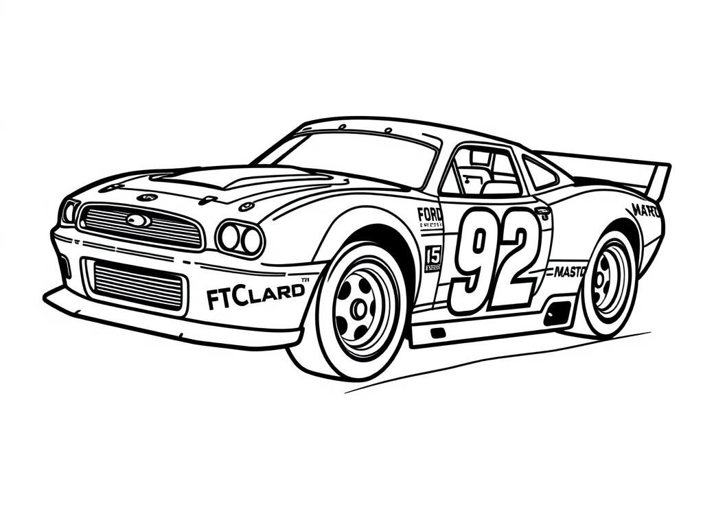 Racing Car Coloring Page