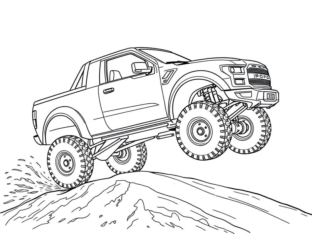 Monster Truck Off-Road Coloring Page