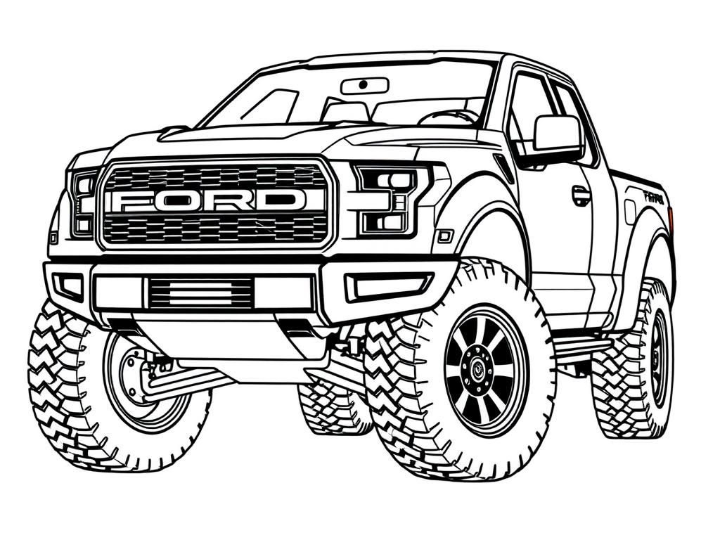 Ford F-150 Truck Coloring Page