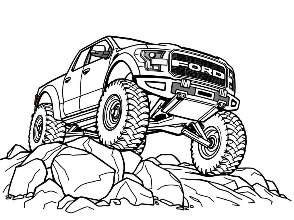 Ford Truck Off-Road Coloring Page